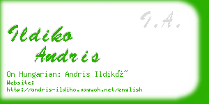 ildiko andris business card